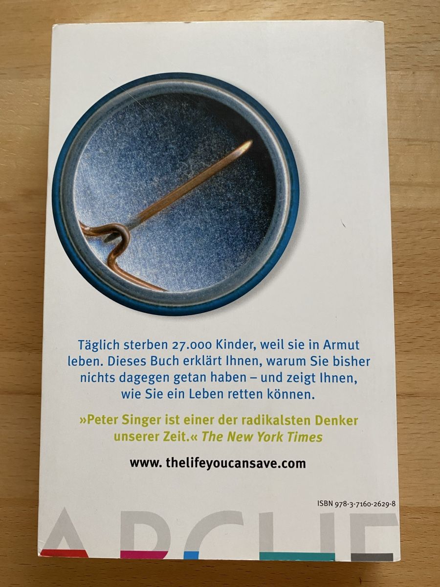 Libri: Leben retten - Peter Singer – Usato da Schwarzenburg venduto da Michellu 1