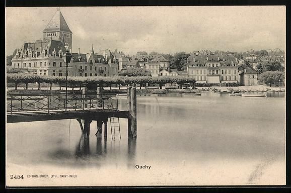 Cartoline postali: AK Ouchy, Panorama mit Schloss, 1905 – Usato da Berlin venduto da bartko-reher