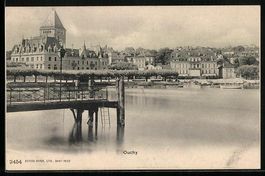 AK Ouchy, Panorama mit Schloss, 1905