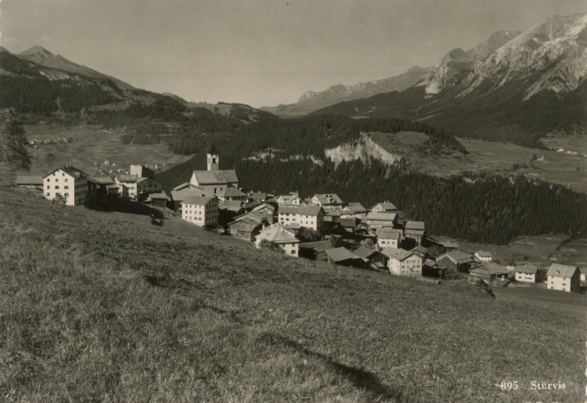 Cartoline postali: Stürvis - Stierva   GR           um 1951 – Usato da Brig venduto da Valcards54