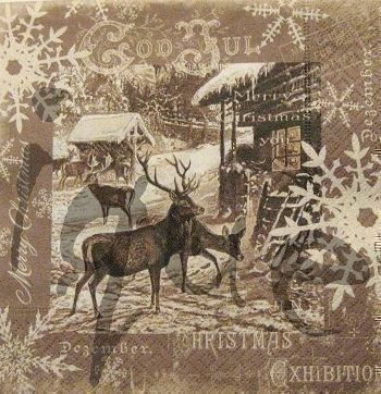 Tovaglioli: Serviette vintage deer (w424) 3Stk. – Nuovo (secondo la descrizione) da Schlatt TG venduto da kreativ-atelier