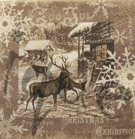 Serviette vintage deer (w424) 3Stk.