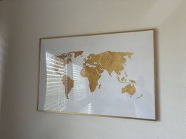Ikea Lomviken Bilderrahmen Metall Gold 61x91 Deko