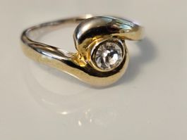 AKTION Gelb gold Ring massiv Stein Geschenk Modeschmuck 4.10