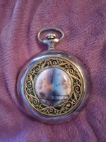 MECH.TASCHENUHR MIT EMAILLE EINLAGE LANDSCHAFT