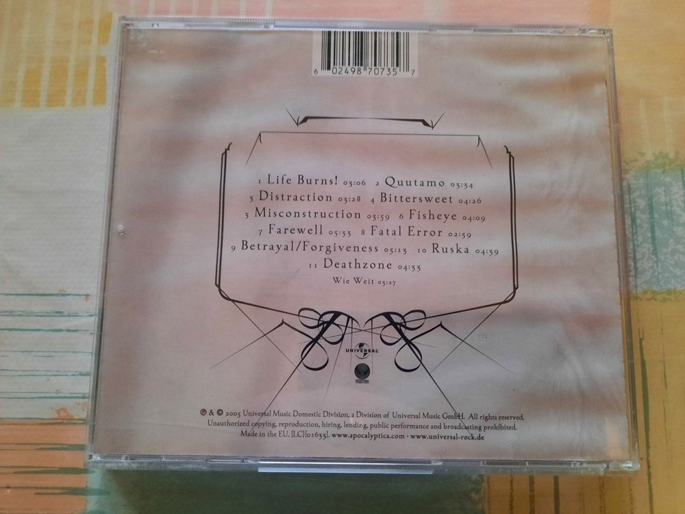 CD Apocalyptica - Bittersweet | Kaufen auf Ricardo