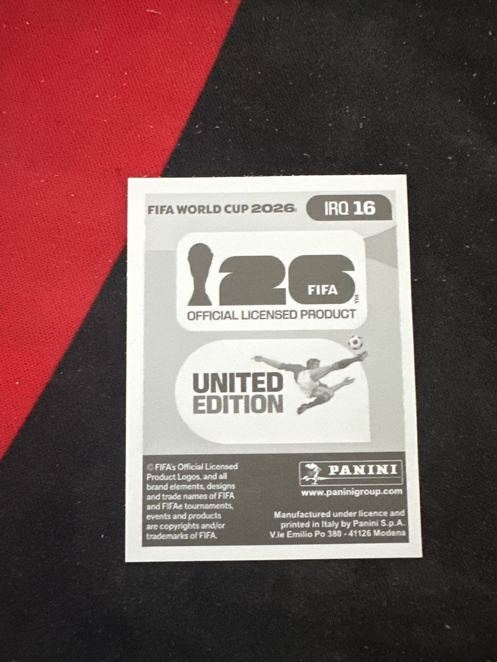 Panini Carte collezionabili: Panini FIFA WM 2026 Sticker - IRQ 16 – Usato da Sulz AG venduto da DealWerk 1