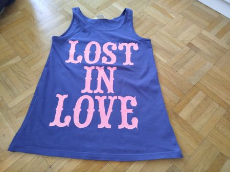 Débardeur bleu H&M - Blue tank top H&M - Taille/Size 158/164