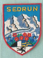 Vintage Badge Wappen SEDRUN ST. GALLER STICKEREI