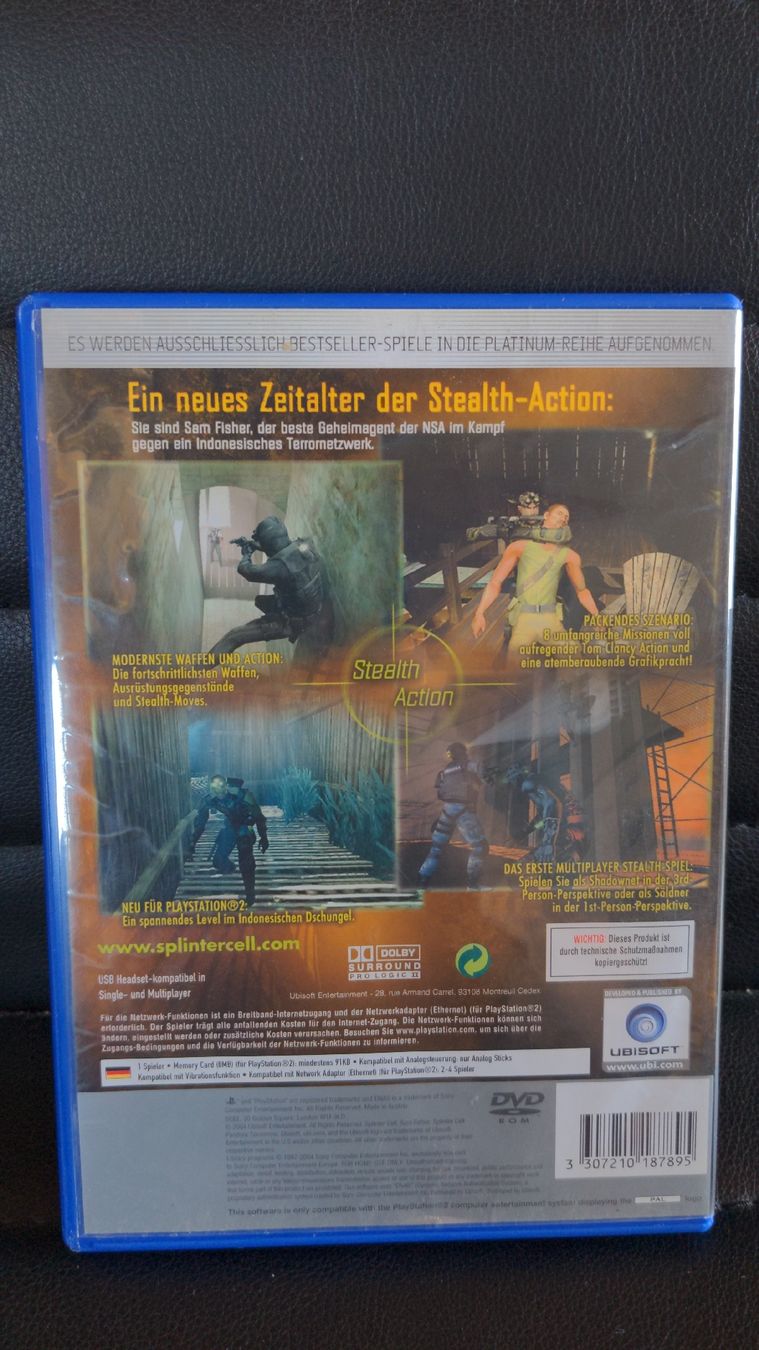 Sony Spiele: PS2 Splinter Cell Pandora Tomorrow getestet Agententhriller – Gebraucht aus Niederscherli von Mon_Art 1