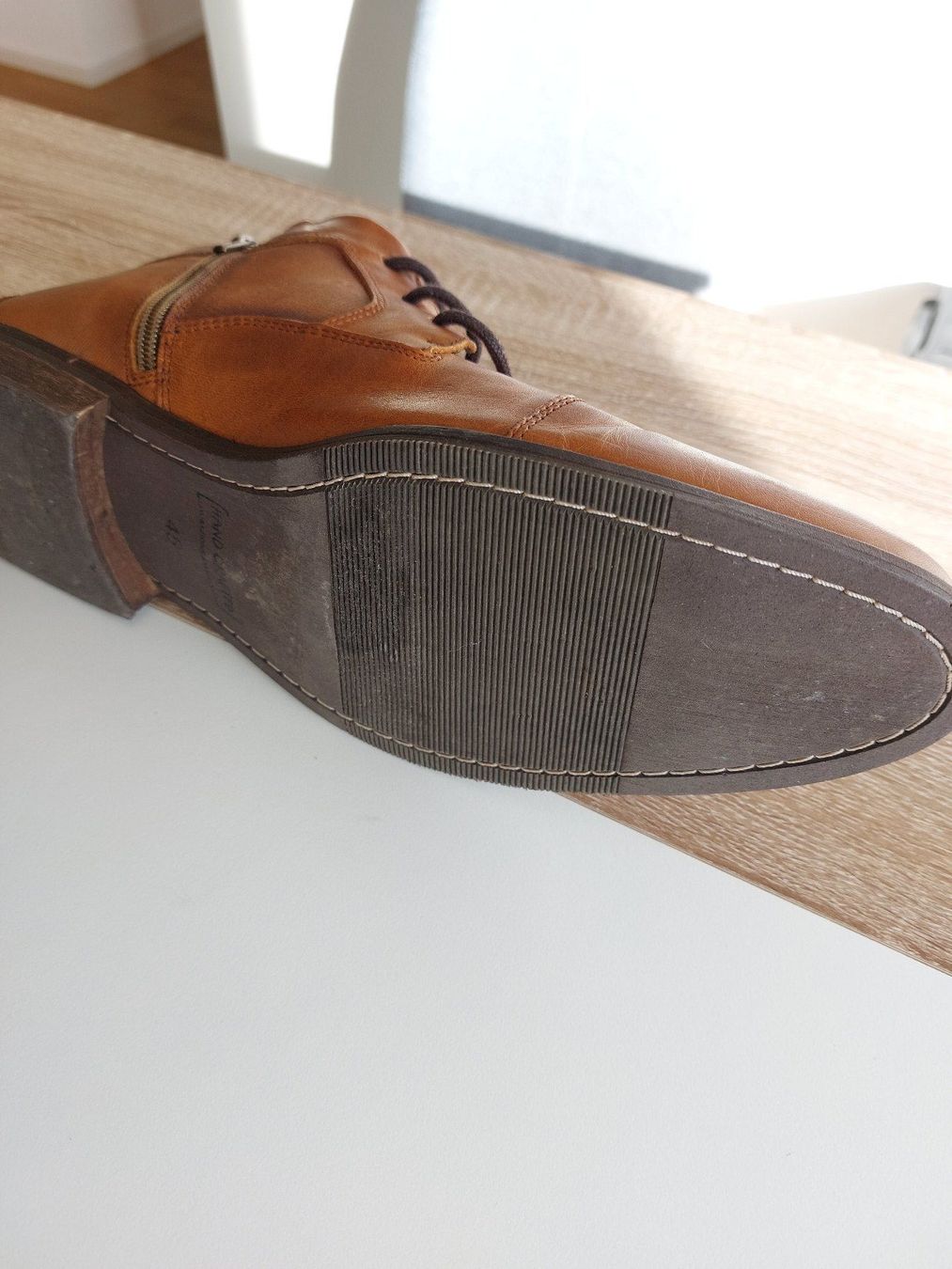 Scarpe da uomo: Paar Lederschuhe AM hellbraun Grösse 45 – Usato da Niederdorf venduto da Schuerch_steff 7