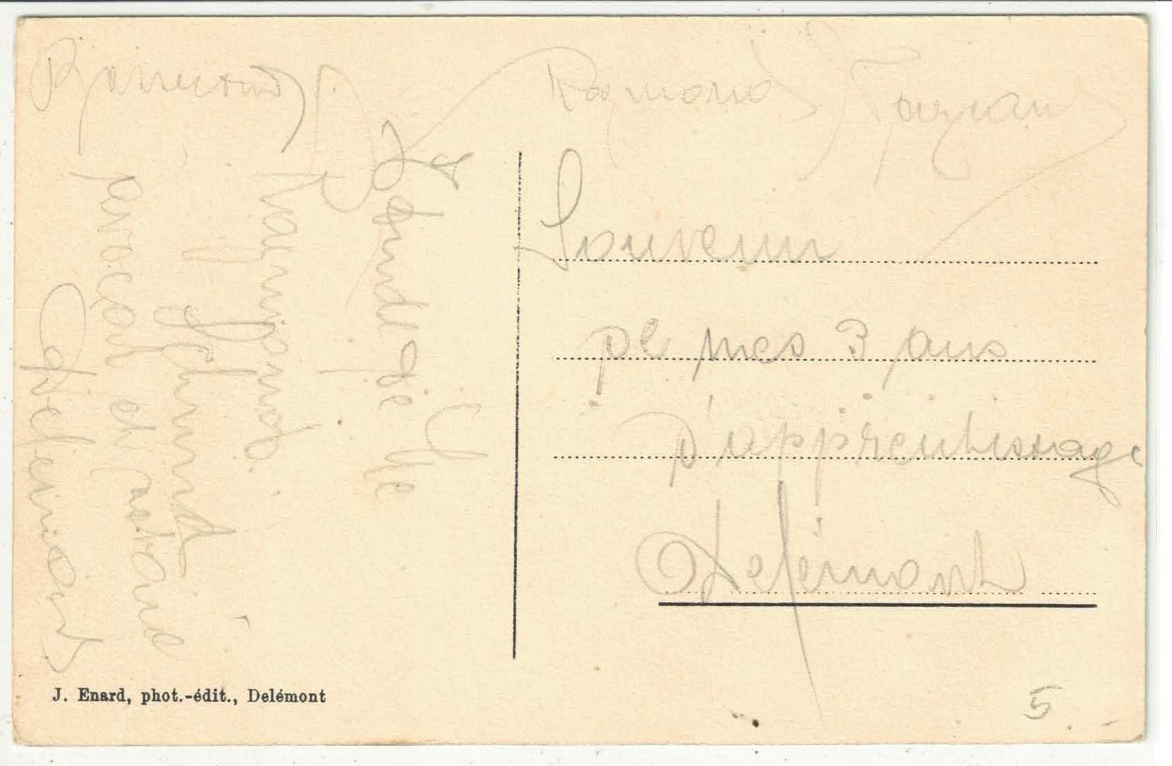 Cartoline postali: Delemont - Vue generale – Usato da Ettingen venduto da Kartenplanet 1