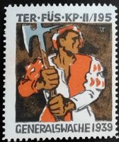 Soldatenmarke 2.WK, Ter Füs Kp II/195, Generalsw, Wi Ter 399