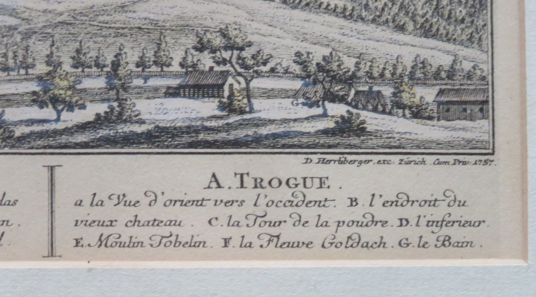 Incisioni: Trogen Kupferstich von Herrliberger 1757 – Usato da Kreuzlingen venduto da Koi4 2