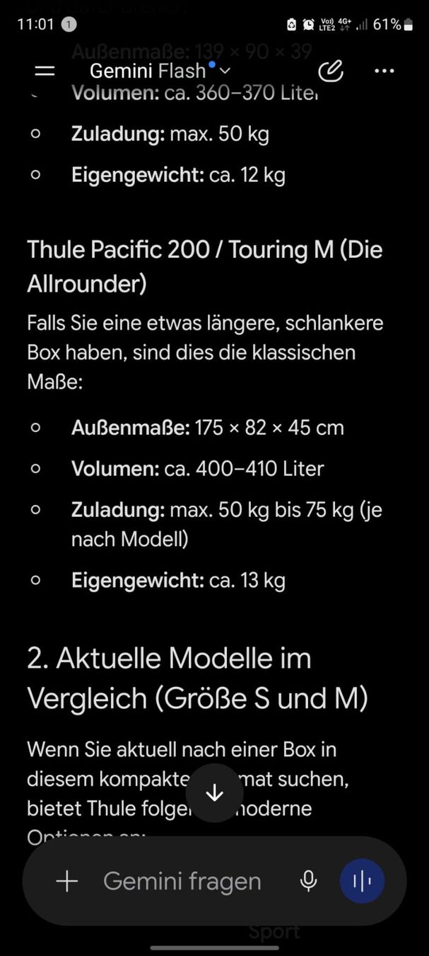 Thule Box da tetto: Thule Dachbox Pacific 200 / Touring M – Nuovo (secondo la descrizione) da Arbon venduto da Miro43 8