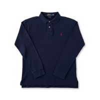Polo Manches Longues Ralph Lauren Custom Slim Fit Bleu M #37