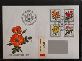Ersttagsbrief, Rosen, Pro Juventute 1977, Bern