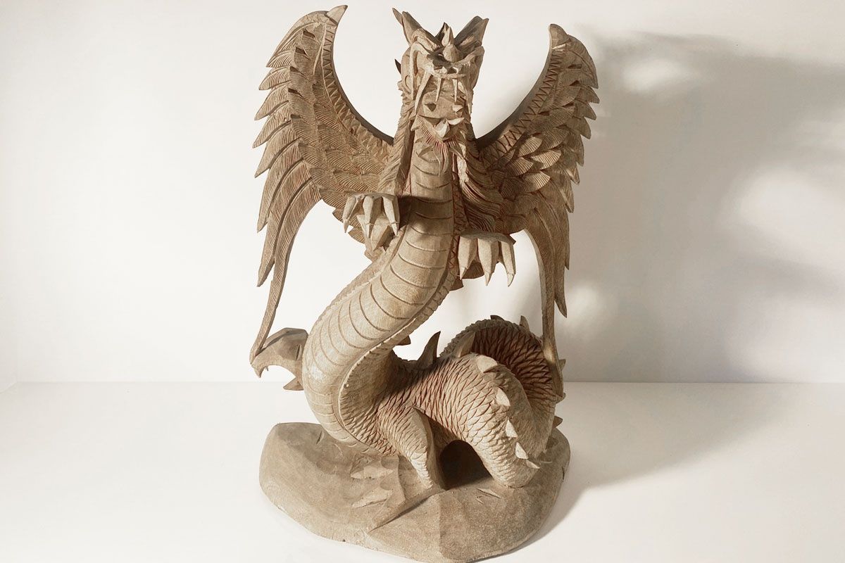 Skulpturen & Statuen: Handgeschnitzer Holz Drache Bali 50 cm – Gebraucht aus Ballwil von ClassicGallery 3