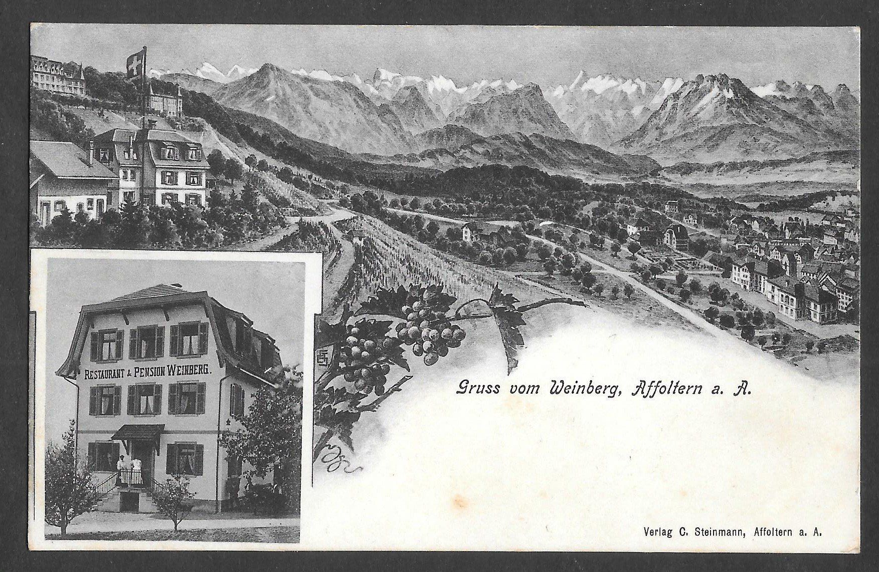 Cartoline postali: Affoltern am Albis Gruss vom Weinberg – Usato da Olten venduto da clotaldi