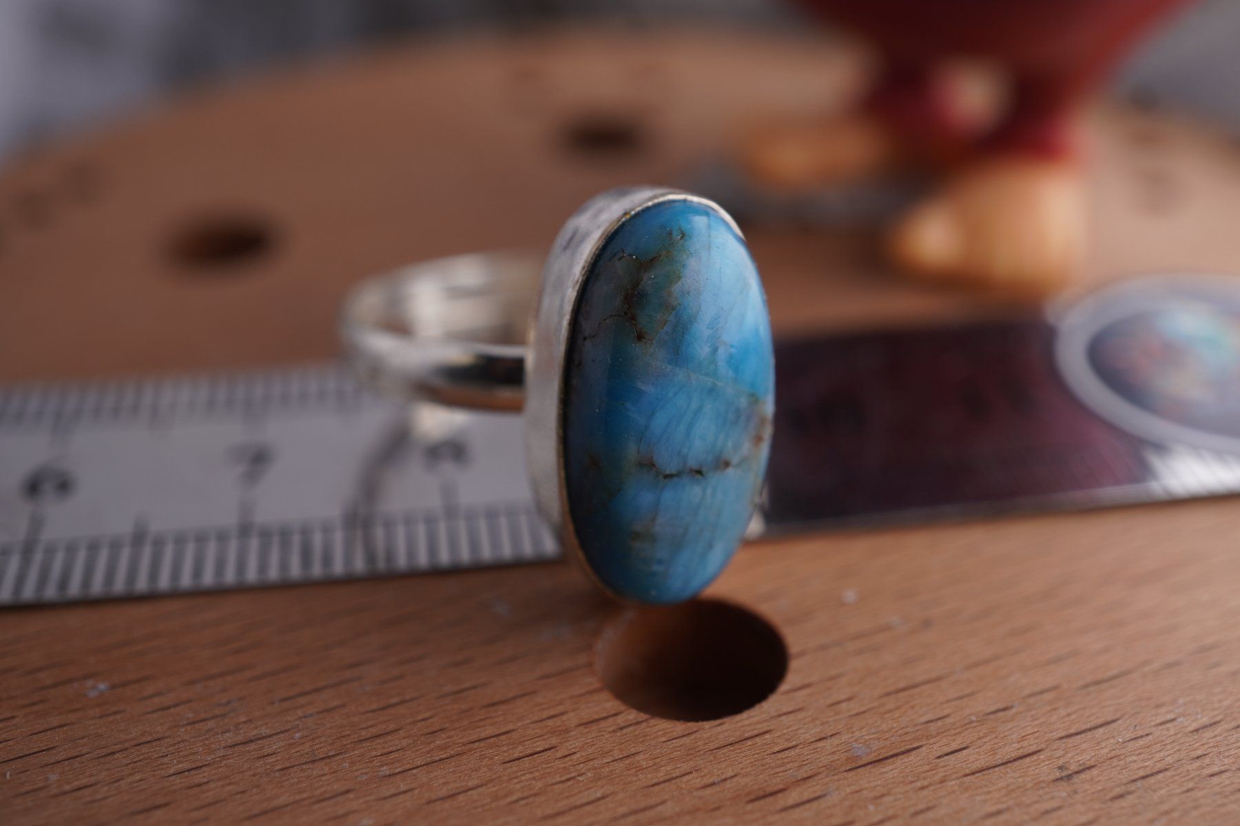 Minéraux & Lithothérapie: Apatit Blau   ring Grösse  Variabel     (Räumung!) – Neuf avec emballage d'origine à Eschenbach SG par topstone 1