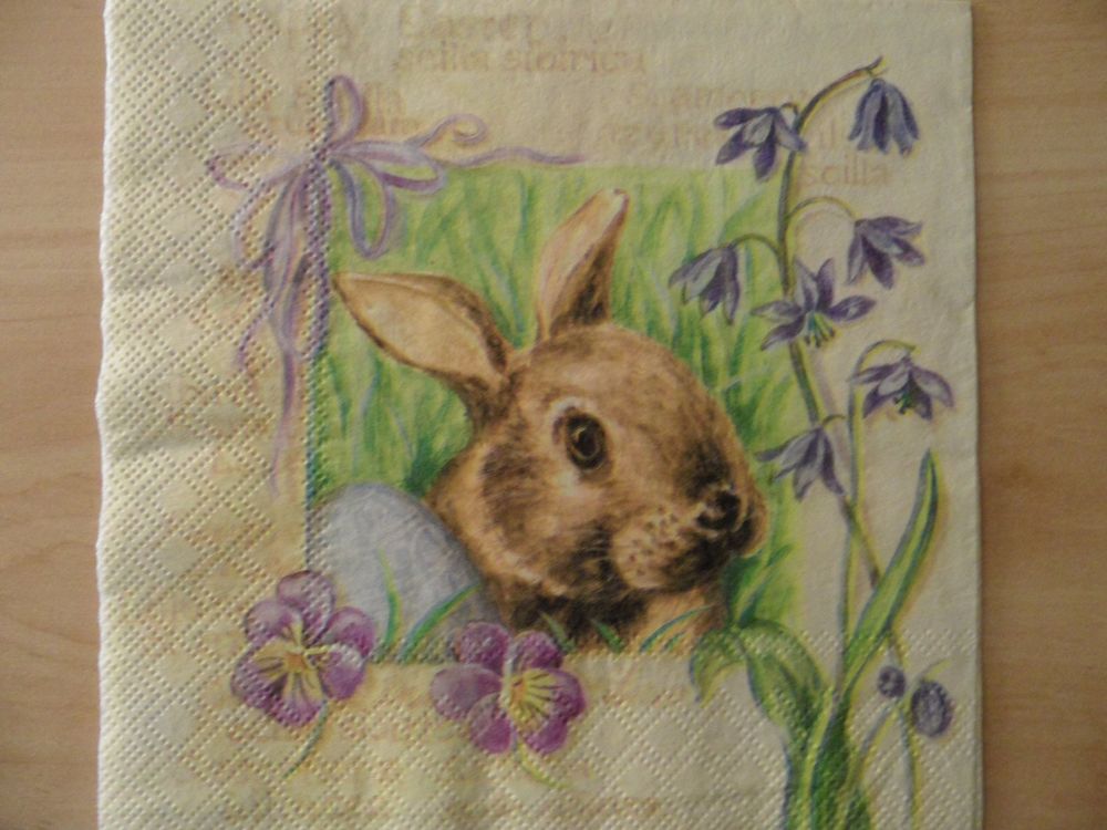 Happy Easter Papierservietten – 12 Stück, Hasen-Motiv, Ca. 16 X 16 Cm, 2-lagig