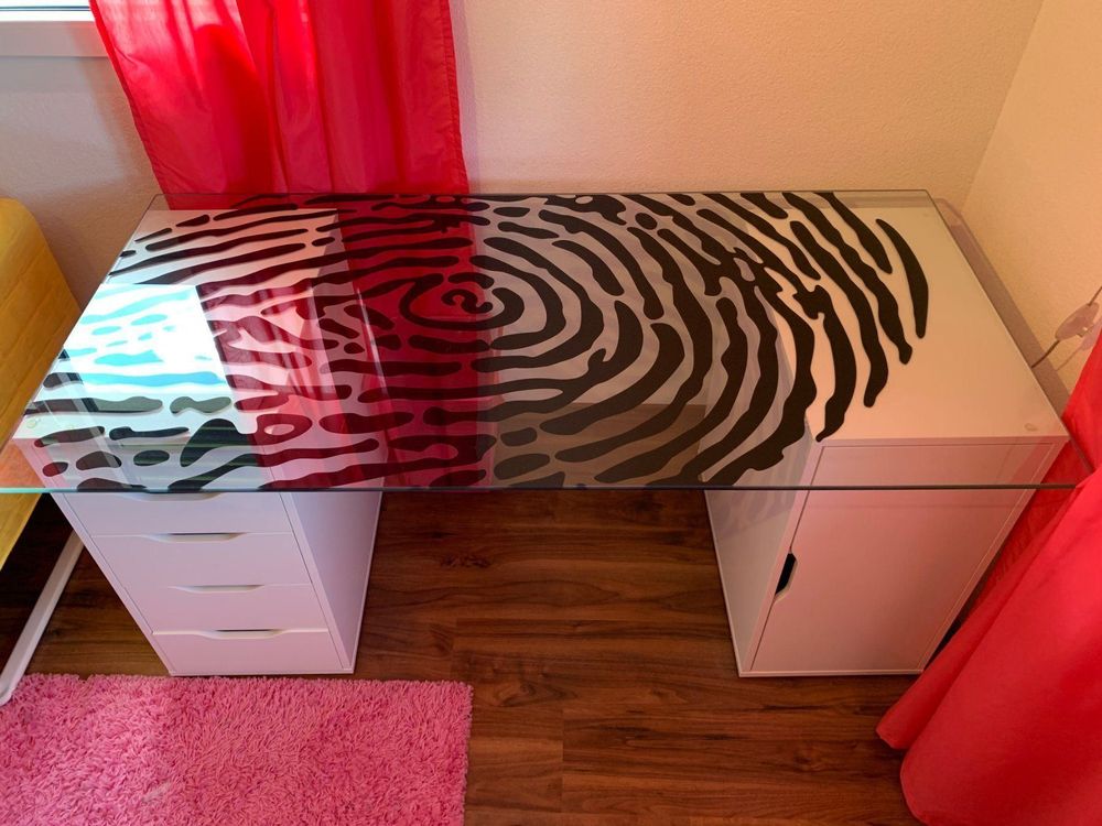 IKEA Schreibtisch Glasplatte+Tischbeine Kaufen auf Ricardo