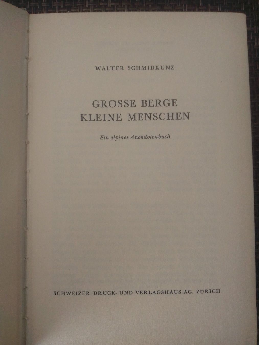 Libri: Große Berge - kleine Menschen – Usato da Bassersdorf venduto da elm_f9sw 1