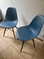 Vitra Chaise Eames Plastic Side bleue 2 piéces bon état