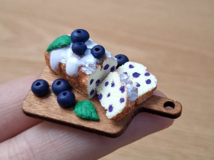 Puppenhäuser & -möbel: Cake mit Heidelbeeren, Handgemacht – Neu (gemäss Beschreibung) aus Zürich von HandmadeTinyFood 4