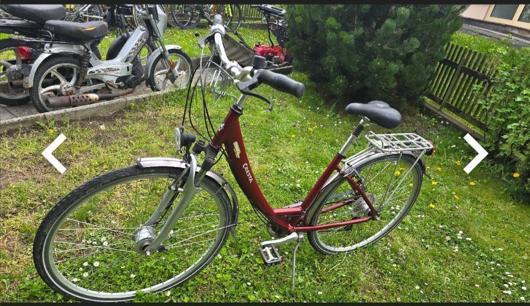 Cresta Biciclette: Cresta Fahrrad rot mit tiefen Einstieg – Usato da Hefenhofen venduto da citroen62 7