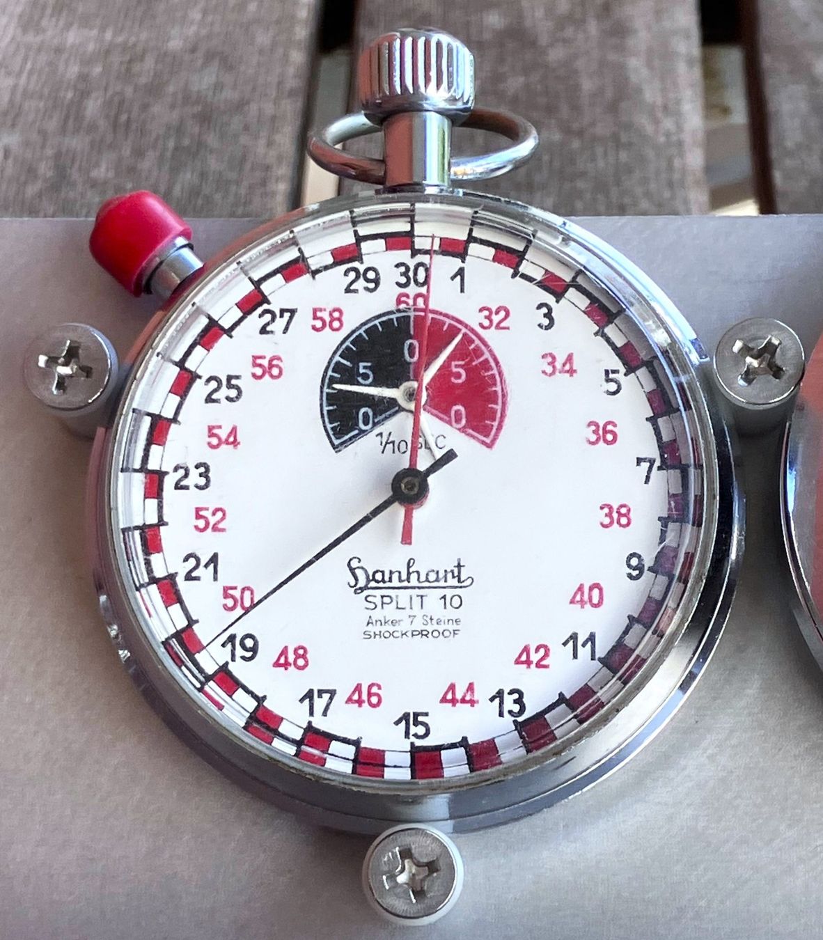 Hanhart Orologi: Roadbook Hanhart Split 10 Alu 2 Stoppuhren RallyeBoard Timer – Usato da Basel venduto da Brouw 5