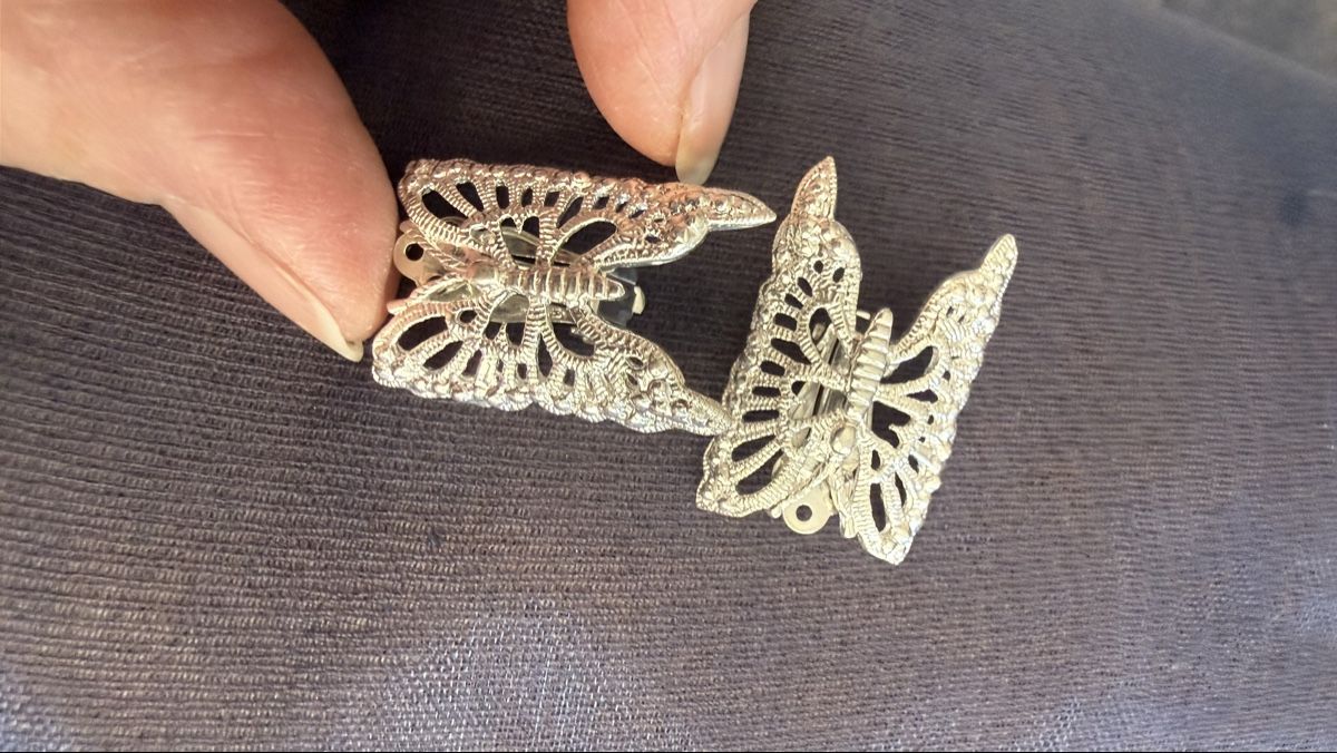 Orecchini pendenti & Orecchini a lobo: Wunderschöne Silber- Ohrclips🦋, Schmetterling – Nuovo e nell'imballaggio originale da Ebikon venduto da elischka 4