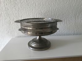 Antike Fussschale aus Metall, Gebr.Arndt