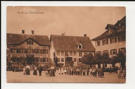 AK ca.1920 Gruss aus Eschenbach sehr belebt - Schulklassen
