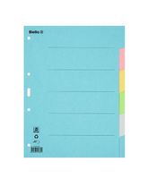 neue Biella Register Karton blanko A4, 6-teilig, 25Pack