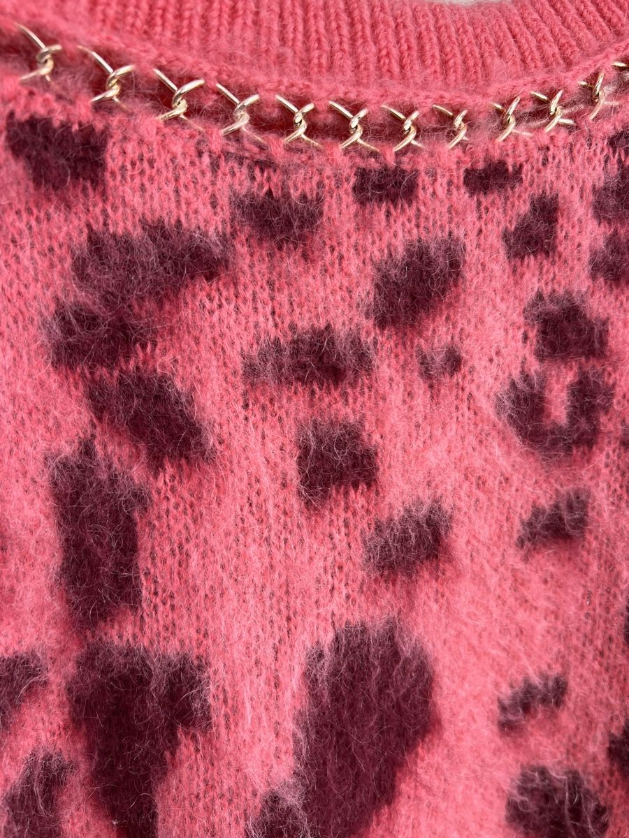 Twinset Maglioni & Felpe: Twin-Set Pullover pink mit Gepard Muster Grösse S – Usato da Zürich venduto da car_x52z 4