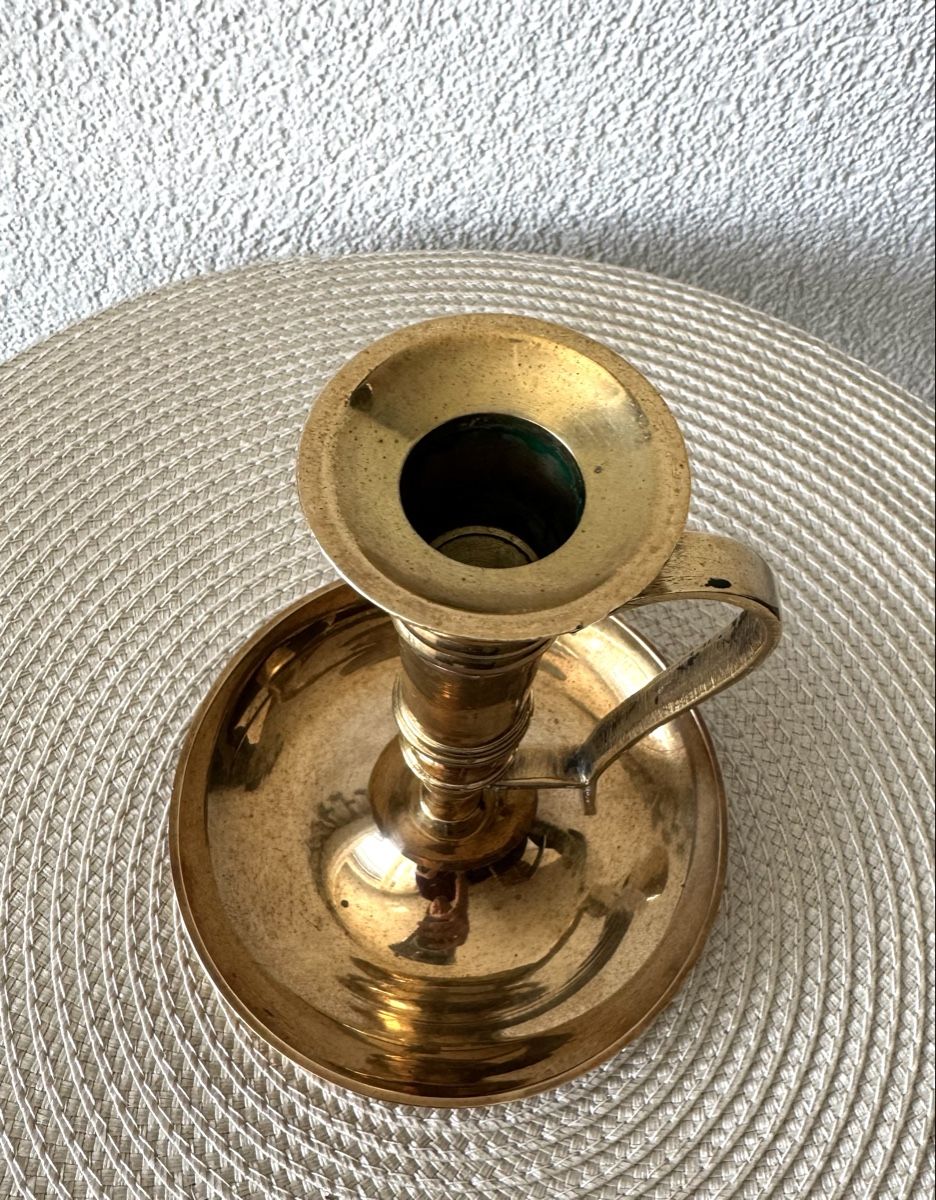 Portacandele: Vintage Messing Kerzenhalter mit Griff – Usato da Balsthal venduto da Narulya 2