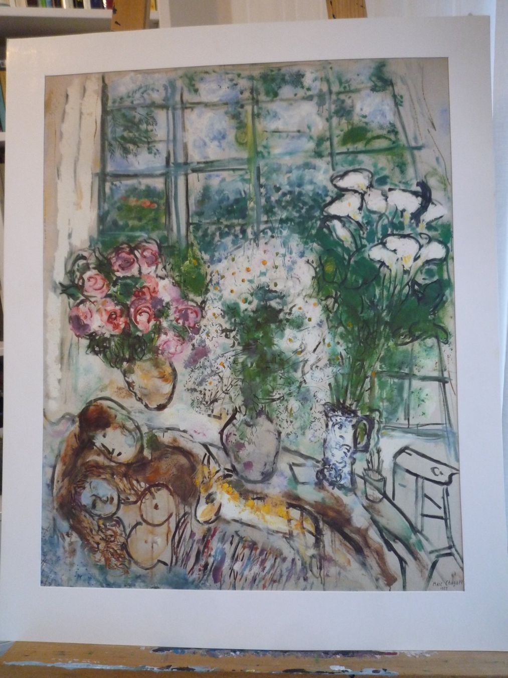 Foto & Immagini: Marc Chagall "das weisse Fenster", Kunstdruck 1955 – Usato da Egg b. Zürich venduto da MissMarple2