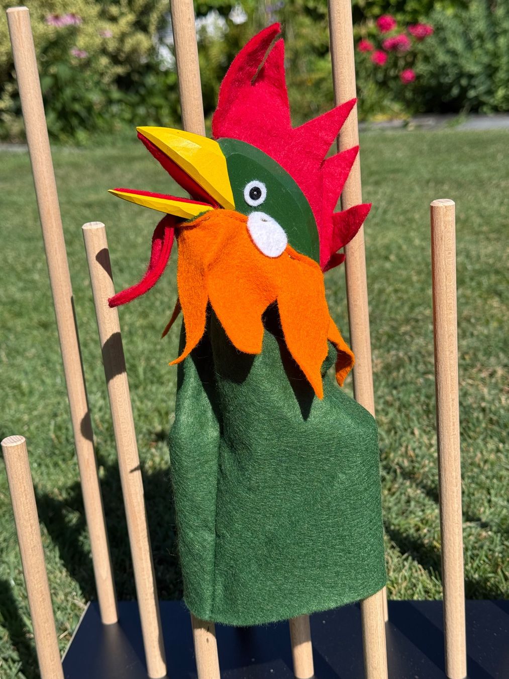 Statuette: NEU Handpuppe Hahn von Lotte Sivers – Nuovo (secondo la descrizione) da Zumikon venduto da Gerumjo
