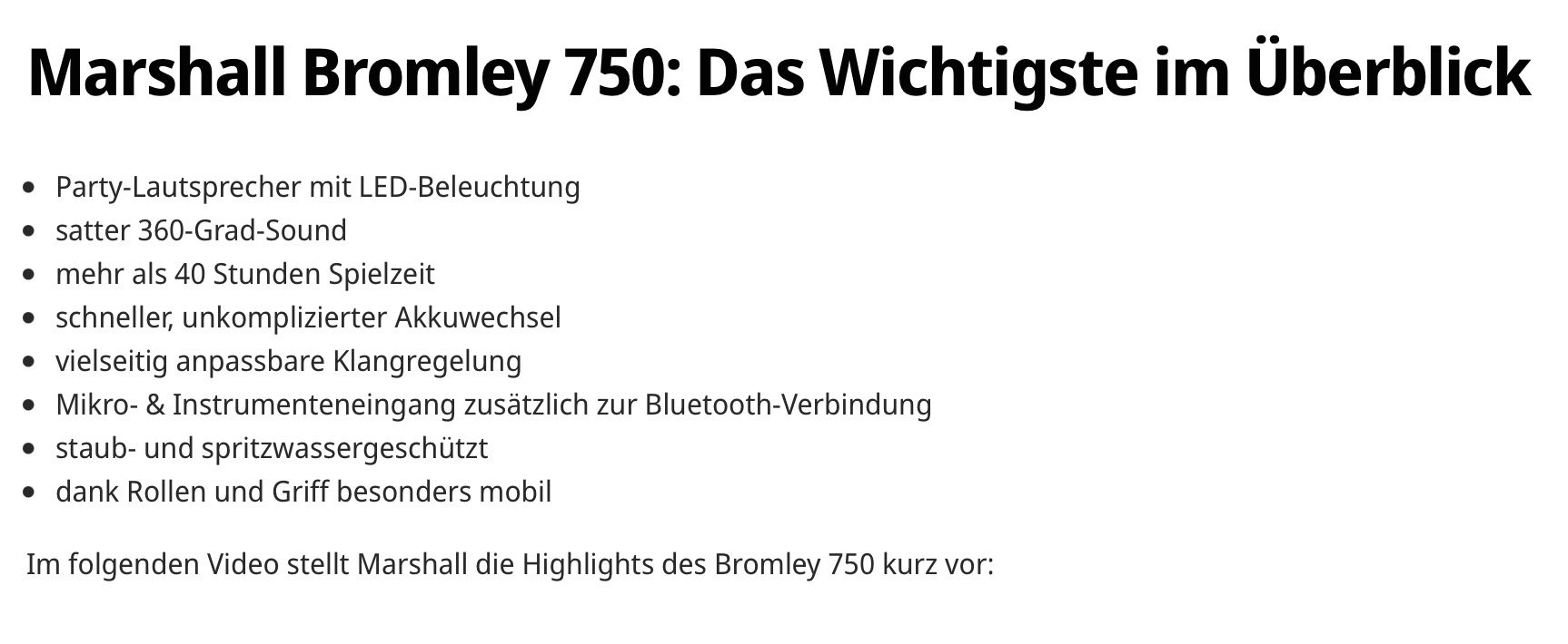 Marshall Lautsprecher: MARSHALL BROMLEY 750 bluetooth – Neu (gemäss Beschreibung) aus Oberegg von zu-end 6