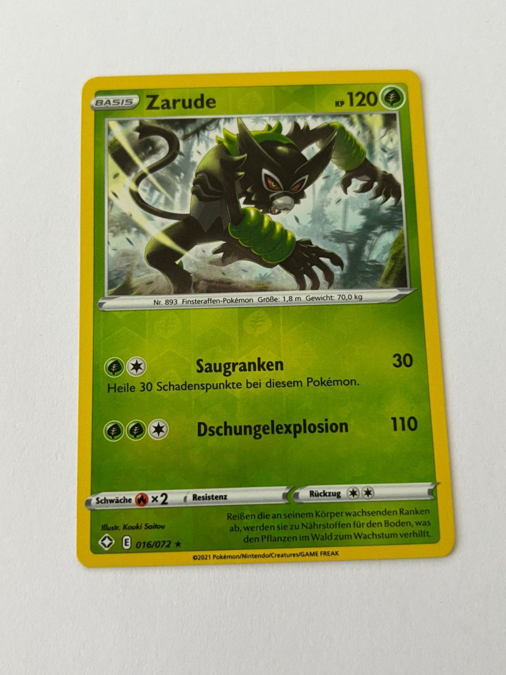 Pokémon Cartes à collectionner: Pokemon-Karte Zarude 016/072 – D'occasion à Herisau par Seyashop1