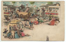 LITHO Jux, Bahn, Fuhrwerk, Kutsche, Velo