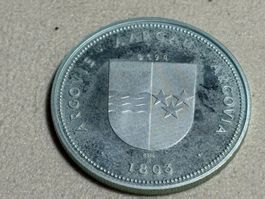 1. 1 Medaille 900 Silber, 15 g, Durchmesser 33 mm