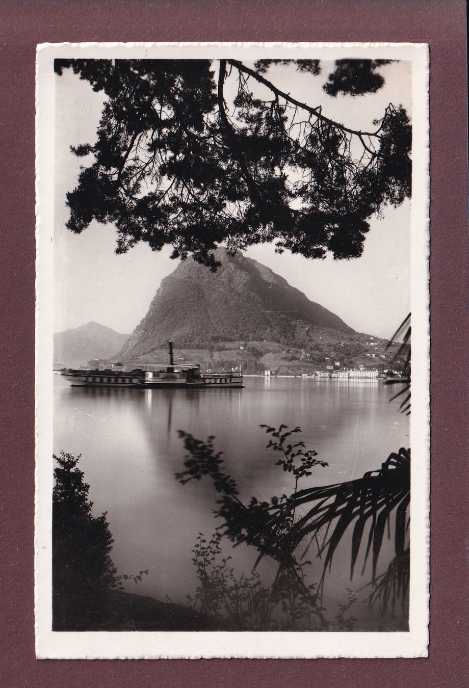 Cartoline postali: MONTE SAN SALVATORE - Nave – Usato da Pully venduto da nicecards
