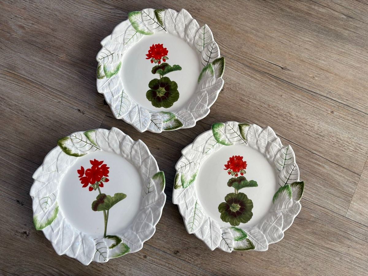 Piatti: Rare: Este Ceramiche Teller - Dekor Géranium - Italy – Usato da Zweisimmen venduto da Domii 1