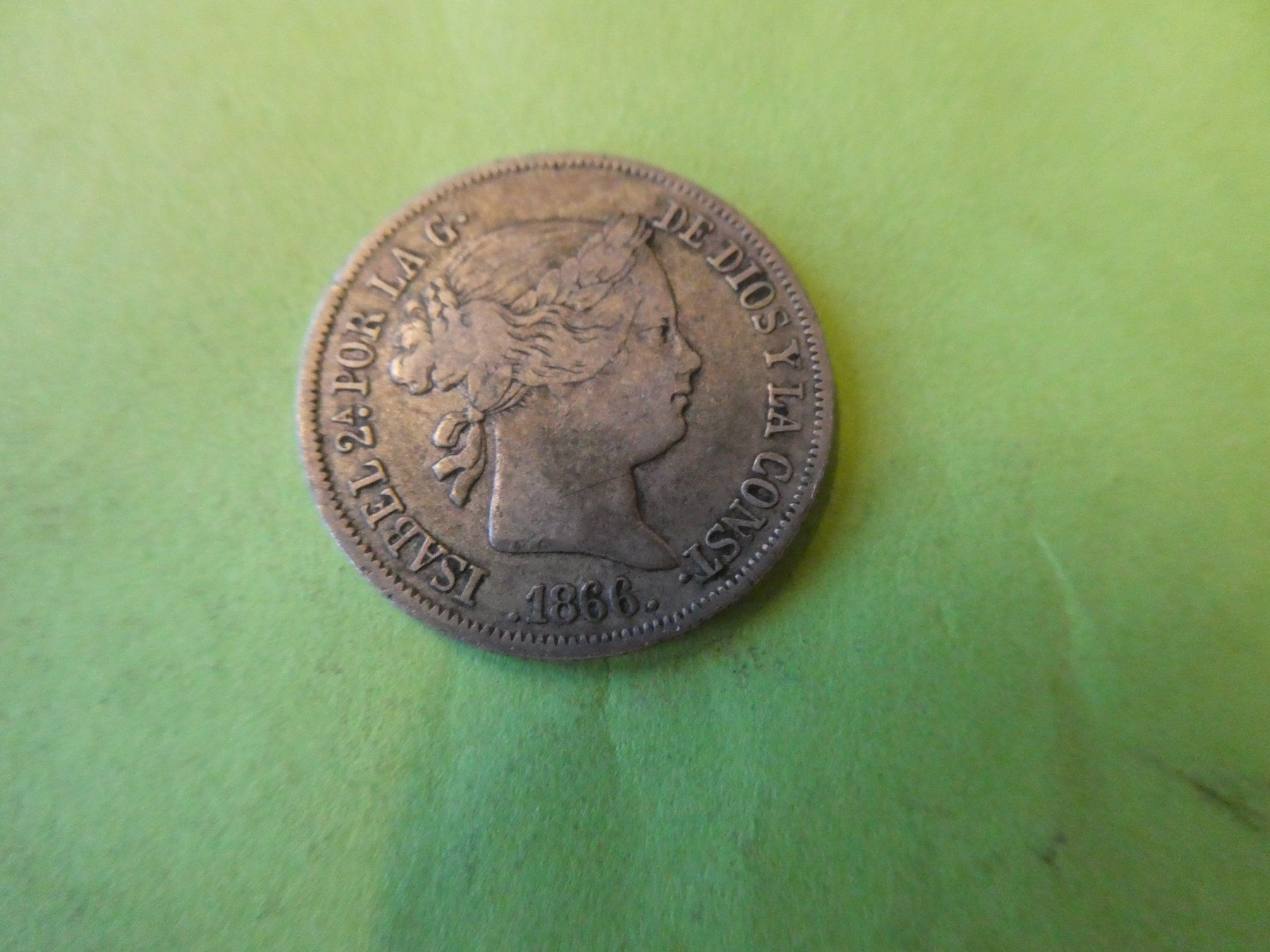 Tutti le monete: Spanien 1866, 40 Centimos - Silber – Usato da Hinterforst venduto da Rohusri