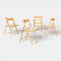 Klappstühle mit Geflecht // 4er Set