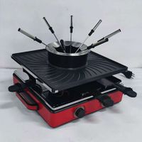 Kombi-Tischgrill: Raclette, Gegrilltes und Fondue Chinoise
