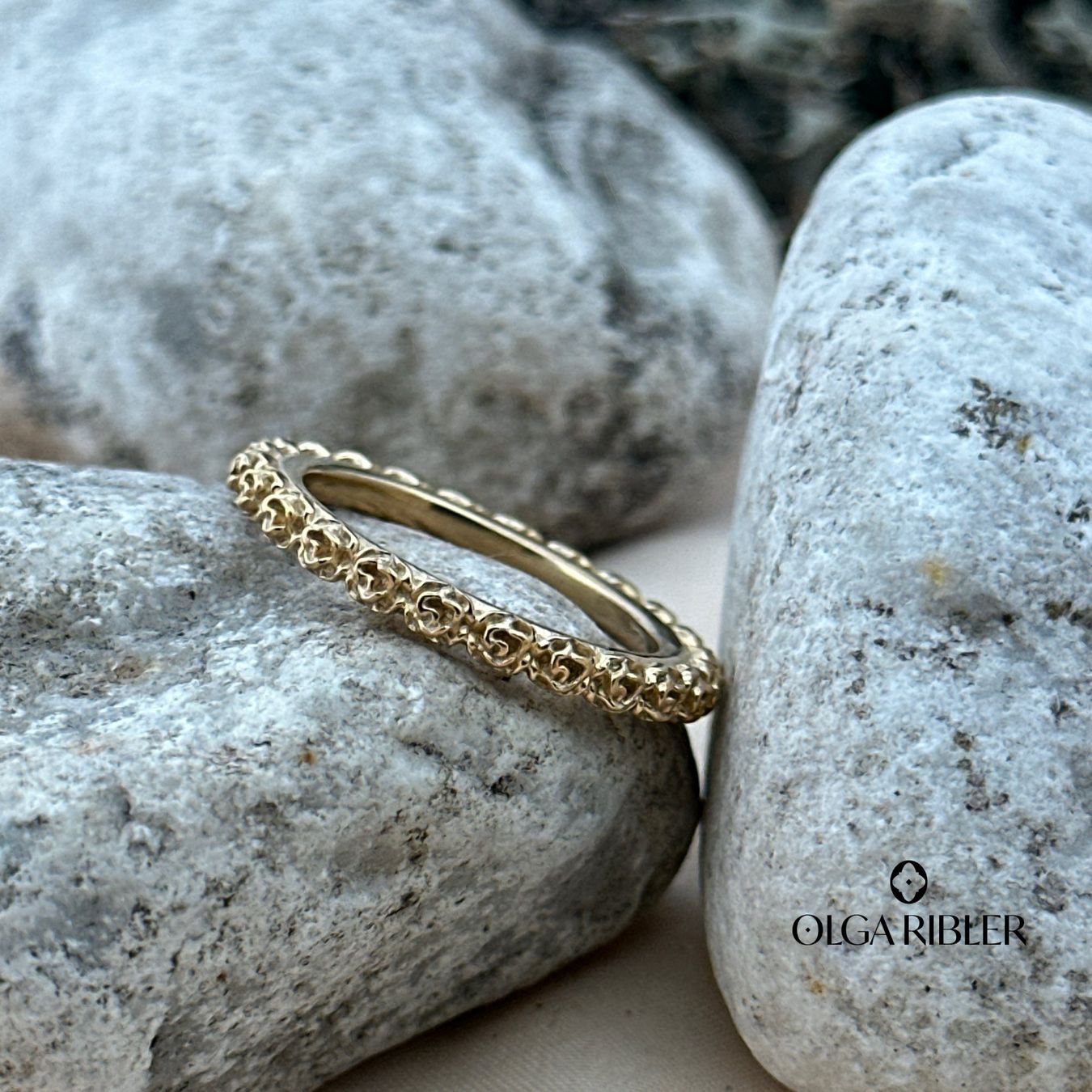 Olga Ribler Bagues: Silber Ring 925 mit Rosenmuster Grösse 58 – Neuf (Voir description) à Luzern par Schmuckoutlet