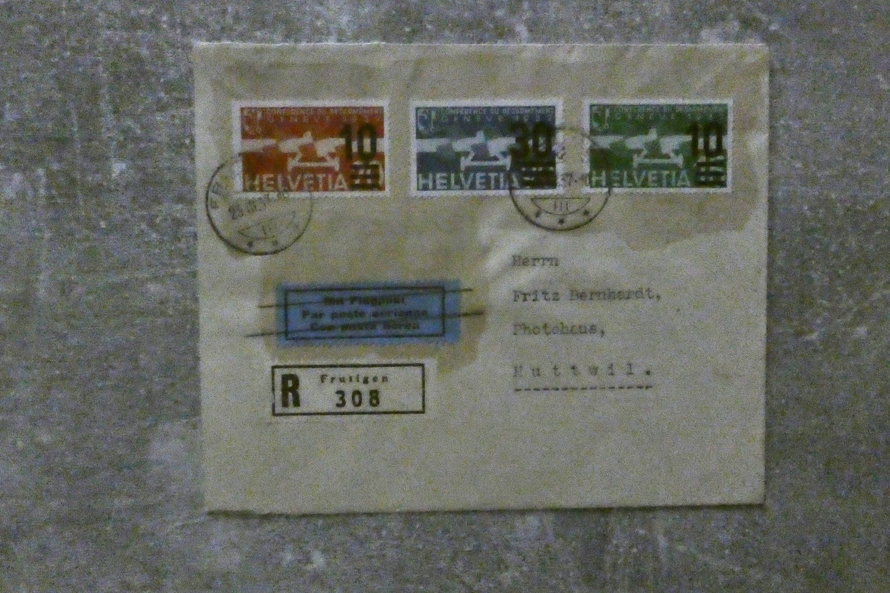 Tutti i francobolli: Brief mit Flugpostmarken F 20/21/23 – Usato da Niederglatt ZH venduto da Fischer_stamps